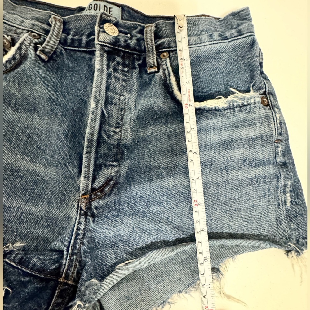 AGOLDE Parker Vintage Cut Off Denim Shorts High Rise Distressed Size 26 - Picture 5 of 6